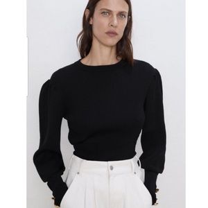 Zara - Ribbed Sweater in Black, NWT